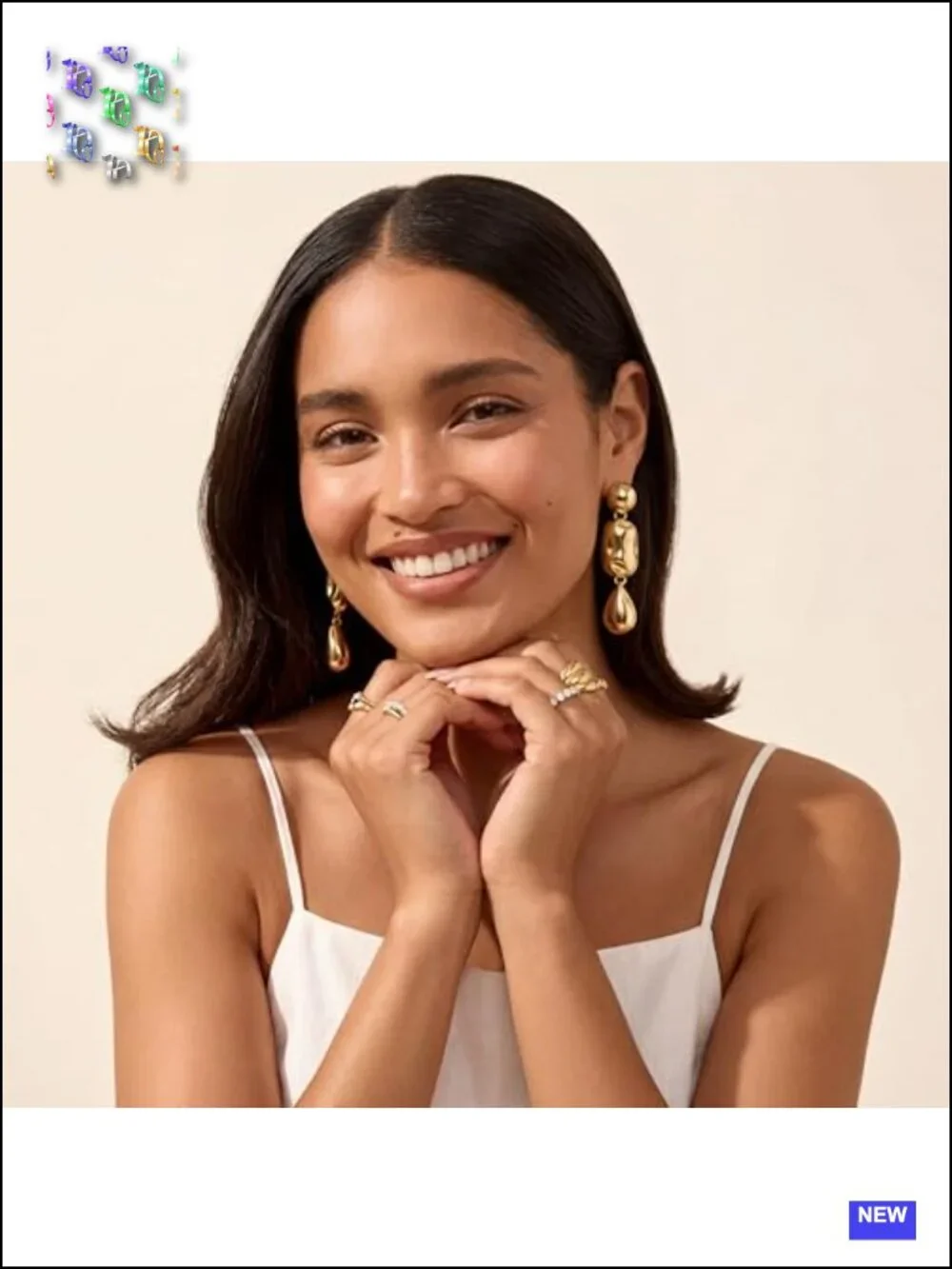 Statement Drop Earrings - Stainless Steel Zinc Alloy Waterproof Non Tarnish